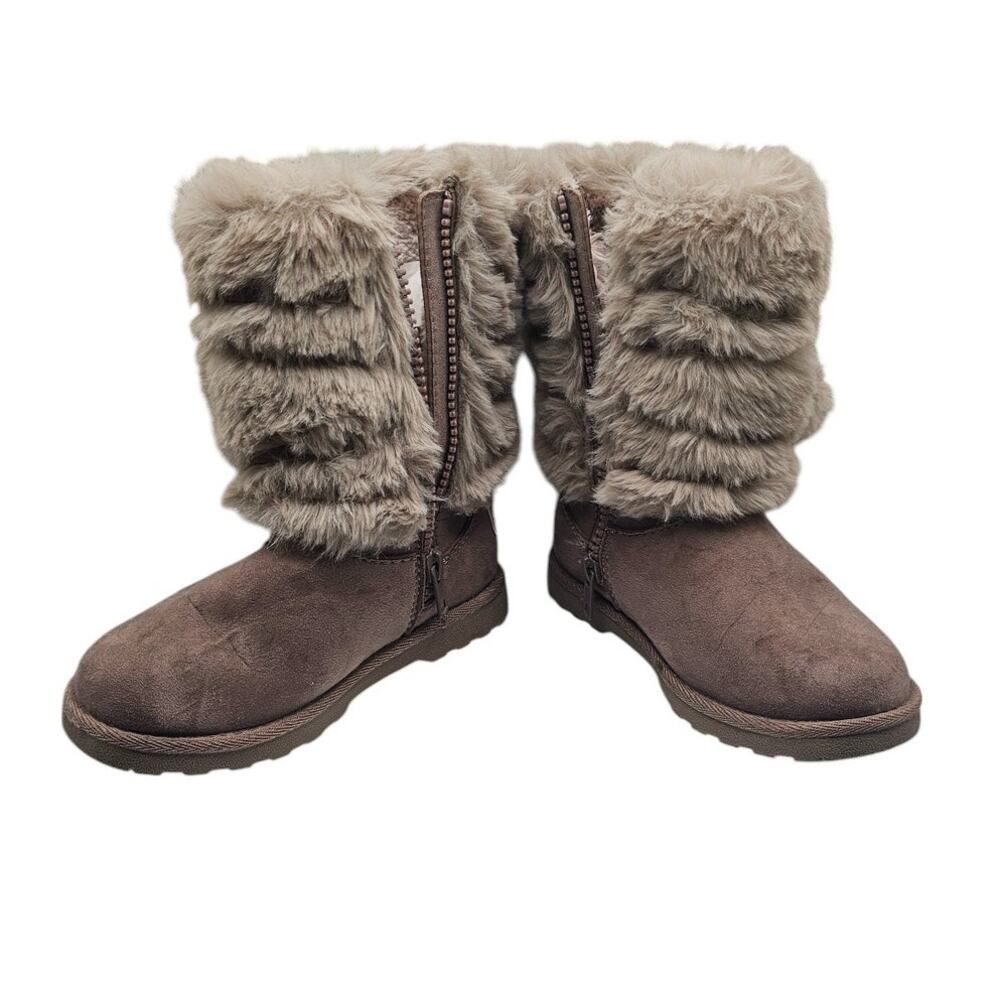Makalu California Faux Fur Winter Boots – Girls Size 11 M